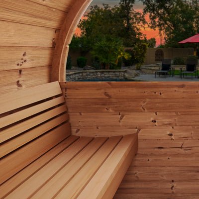 SaunaLife Model E7W 4 Person Sauna Barrel - Window - Saunas King