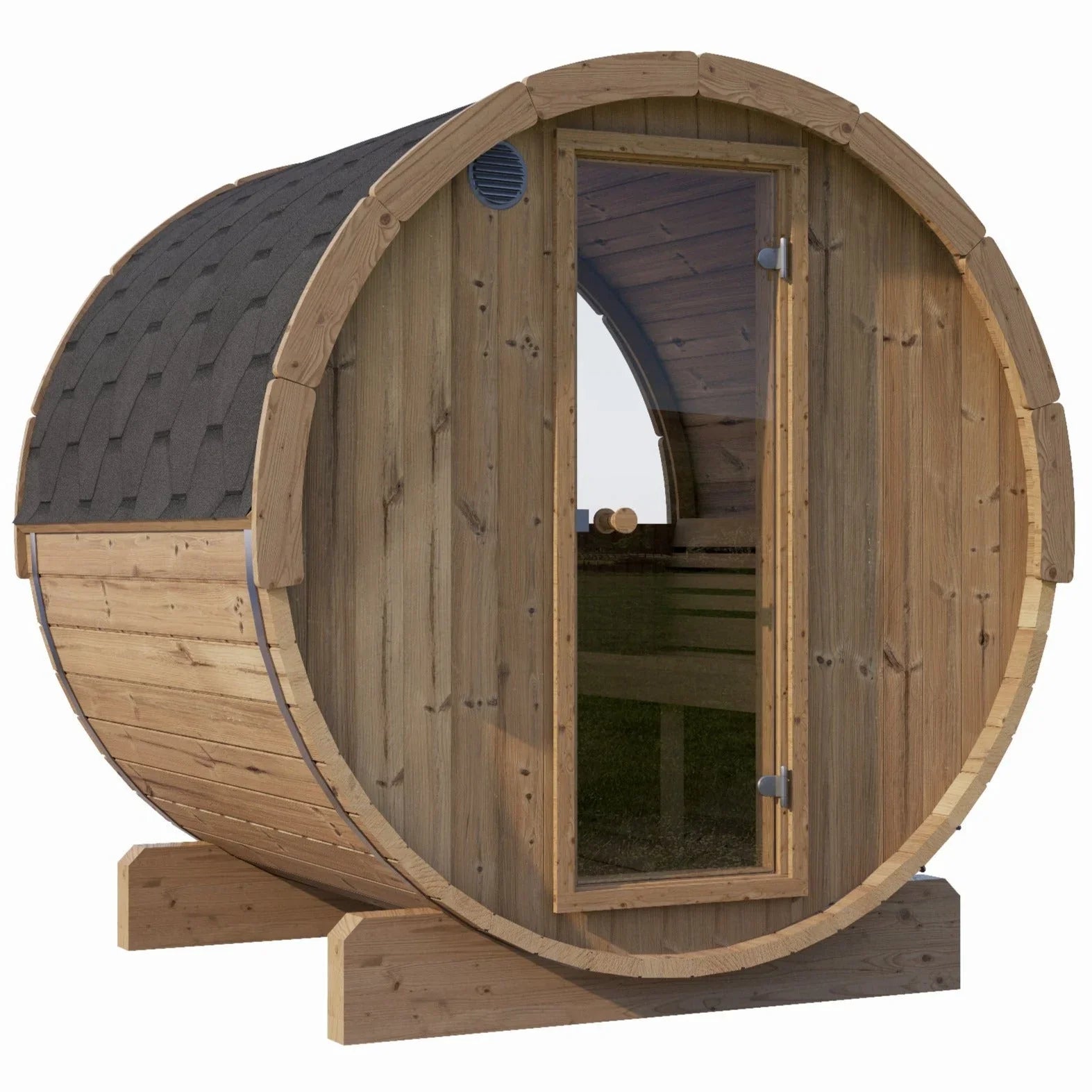 SaunaLife Model E7W 4 Person Sauna Barrel - Window - Saunas King
