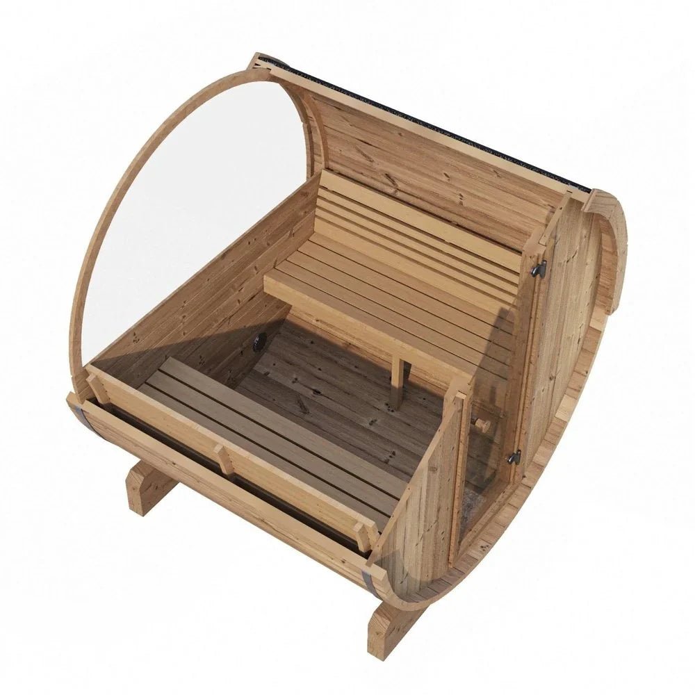 SaunaLife Model E7W 4 Person Sauna Barrel - Window - Saunas King