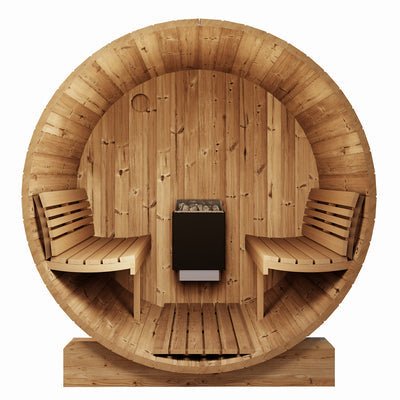 SaunaLife Model E7W 4 Person Sauna Barrel - Window - Saunas King