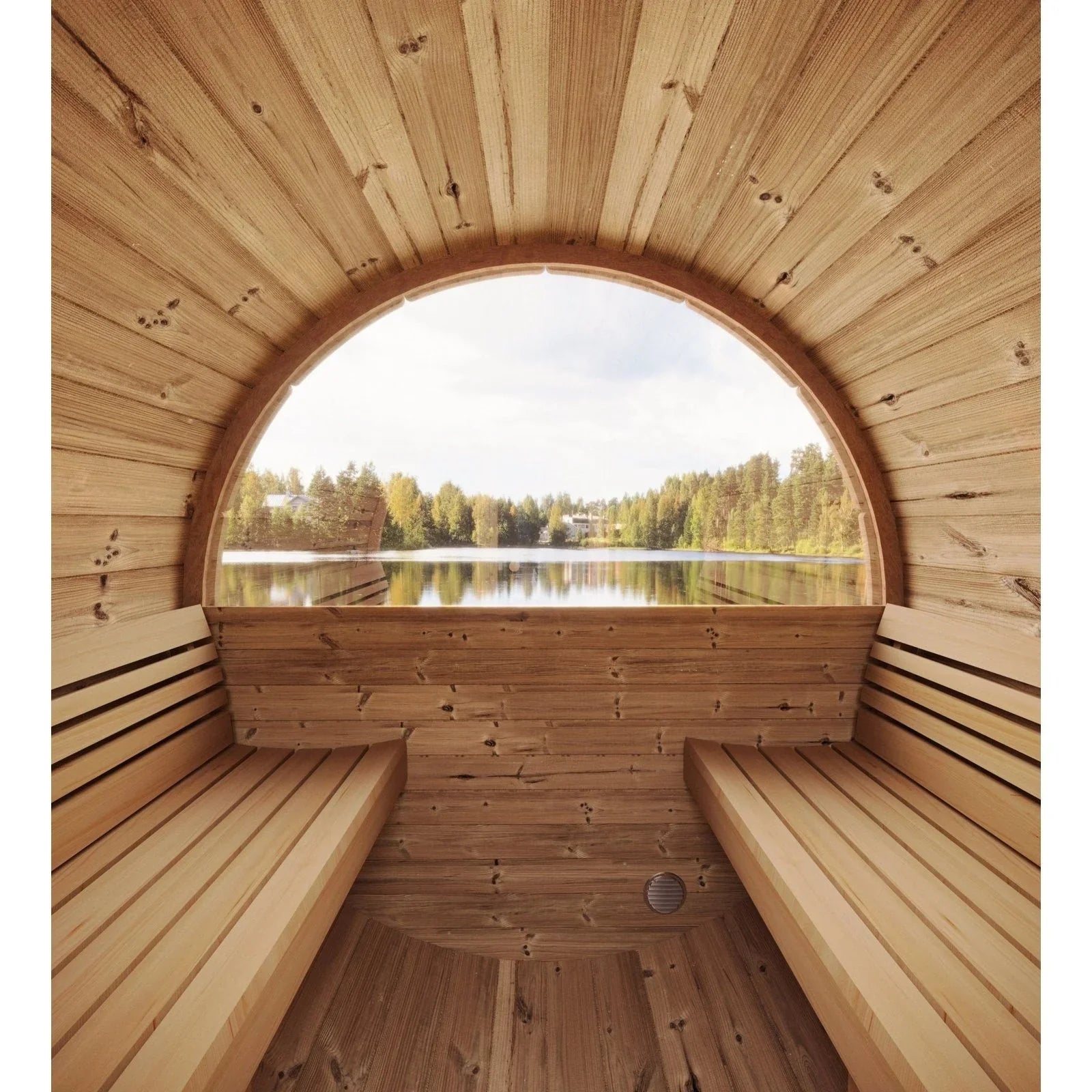 SaunaLife Model E7W 4 Person Sauna Barrel - Window - Saunas King