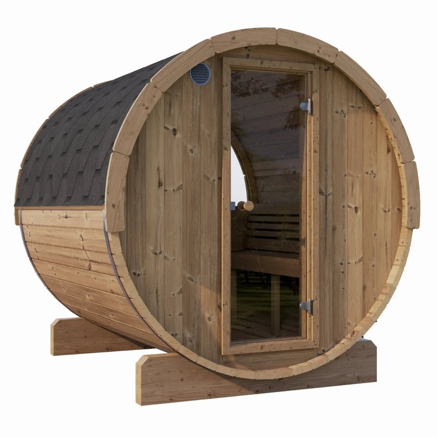 SaunaLife Model E8W 6 Person Sauna Barrel - Window - Saunas King