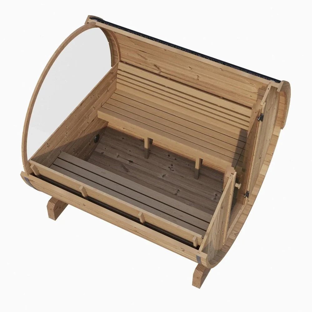 SaunaLife Model E8W 6 Person Sauna Barrel - Window - Saunas King
