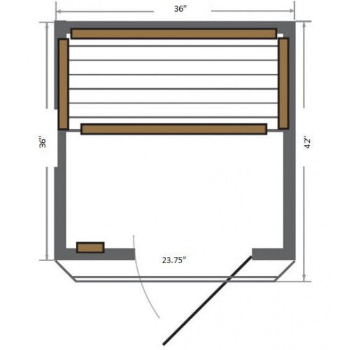 Sunray Sedona 1-2-Person Indoor Infrared Sauna