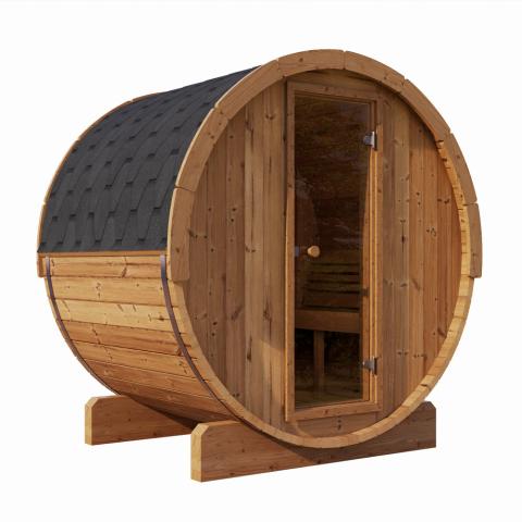 Forever  Saunas 2 person Thermally Treated Outdoor Barrel Sauna Detox Package