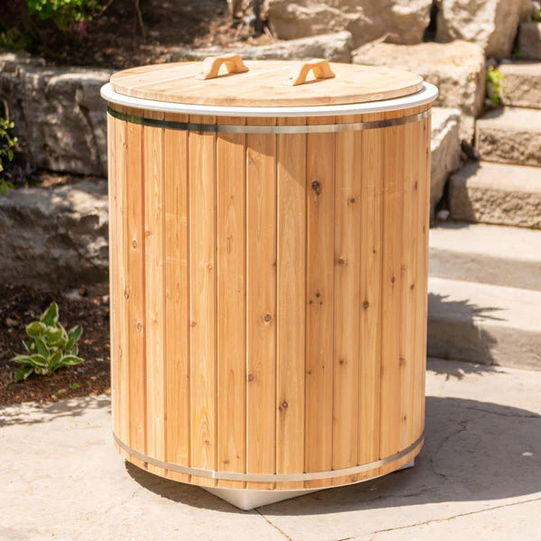 Forever Saunas 6 person Thermally Treated Outdoor Barrel Sauna Detox Package