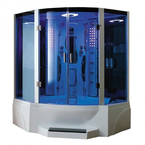 Mesa WS-608P 2 Person Corner Steam Shower with Jetted Tub