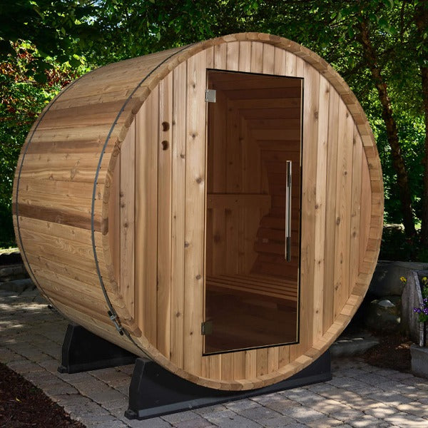 Almost Heaven Salem 2 Person Outdoor Barrel Sauna Detox Package