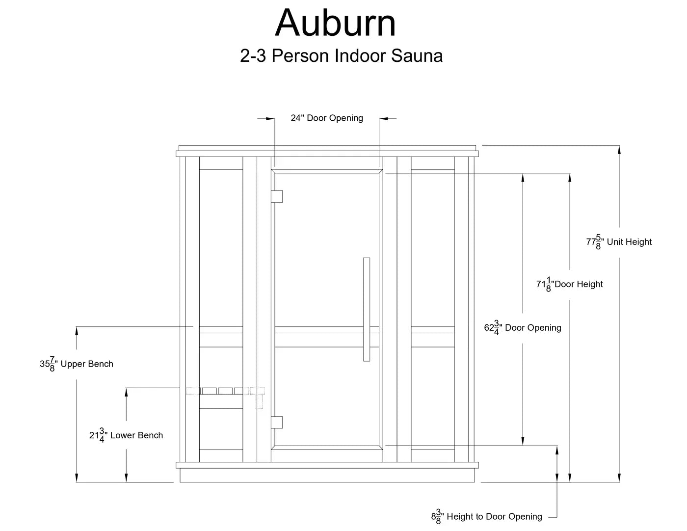 Almost Heaven 2-3 Person Auburn Infrared & Traditional Hybrid Sauna