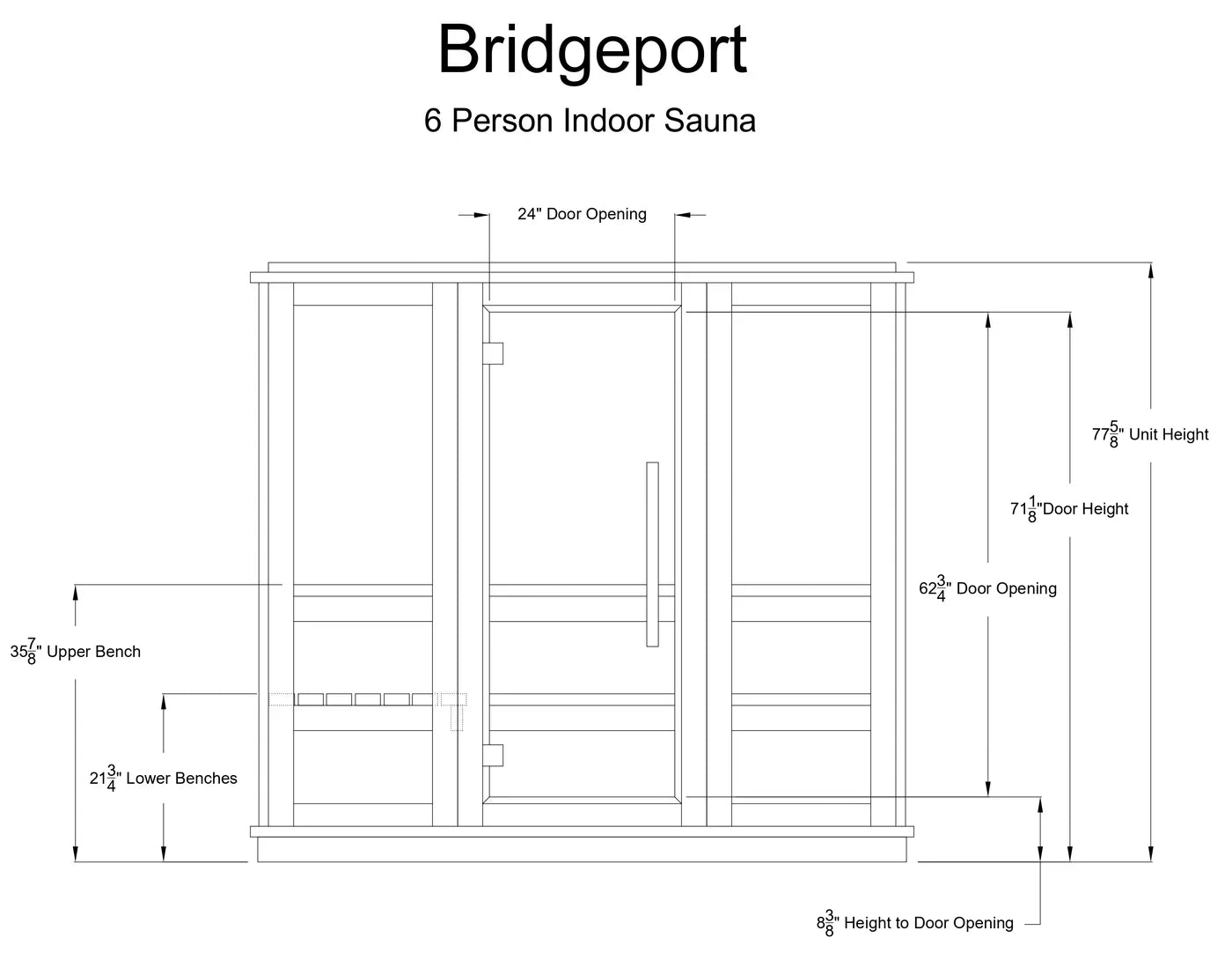 Almost Heaven 6 Person Bridgeport Infrared & Traditional Hybrid Sauna