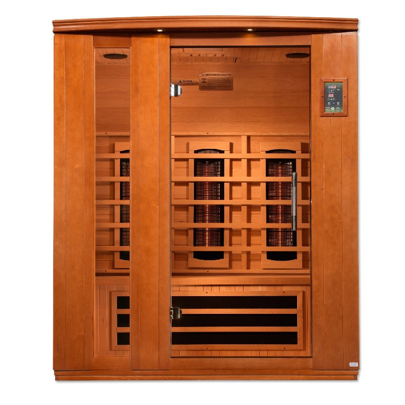 Saunas King The Grandmaster 3 Person Full Spectrum Infrared Sauna - Canadian Hemlock