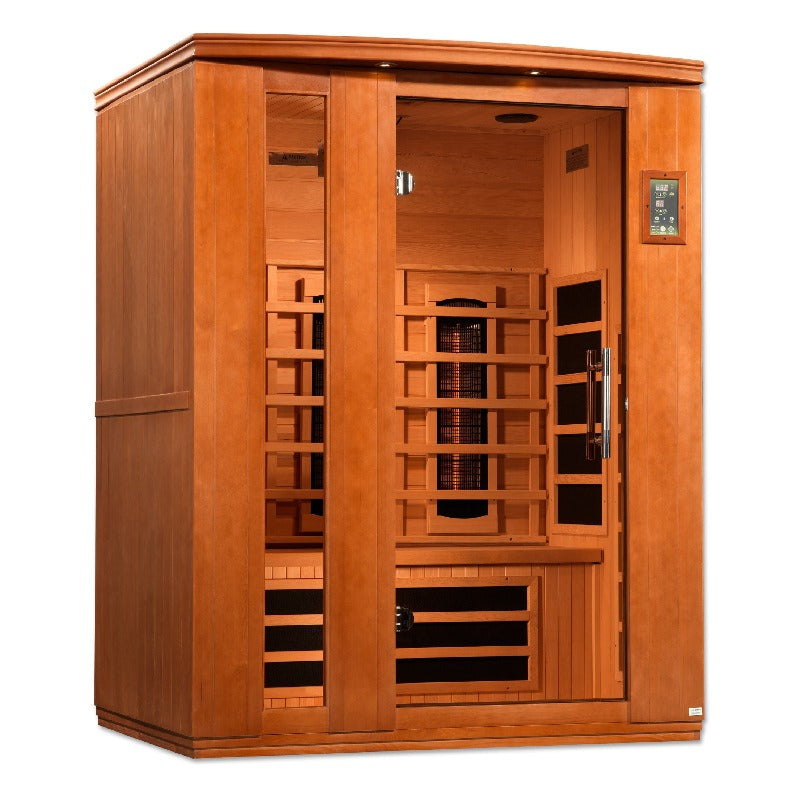 Saunas King The Grandmaster 3 Person Full Spectrum Infrared Sauna - Canadian Hemlock