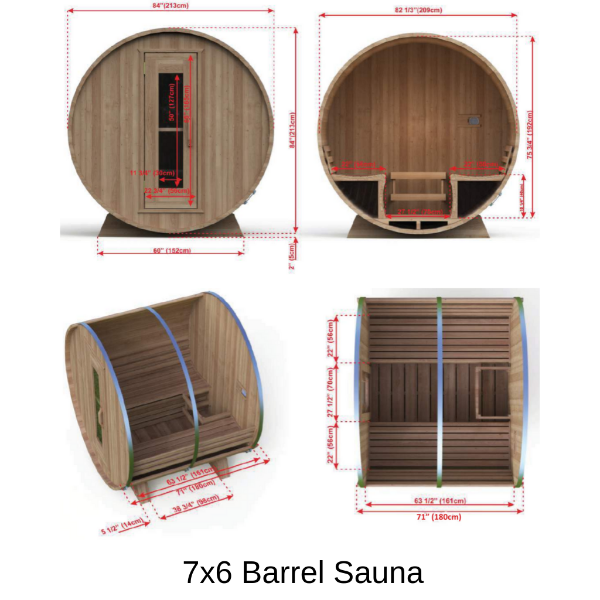 Premium Cedar Barrel Sauna