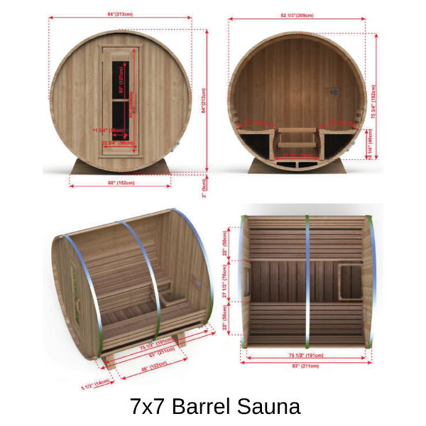 Premium Cedar Barrel Sauna