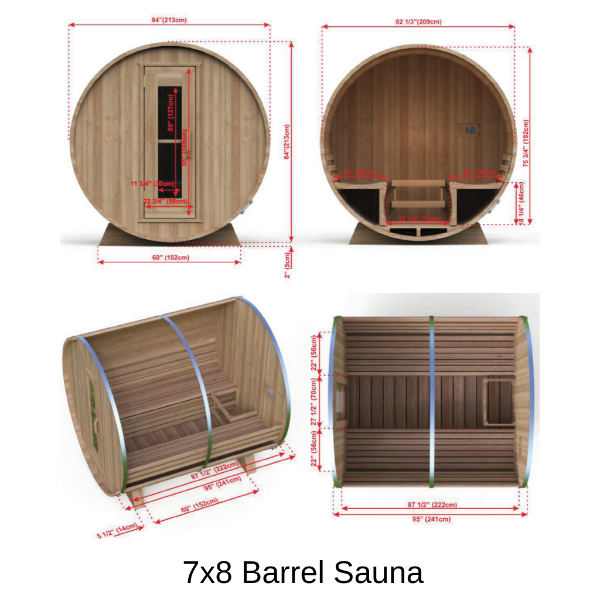 Premium Cedar Barrel Sauna