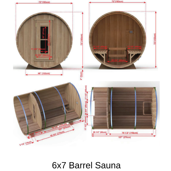 Premium Cedar Barrel Sauna