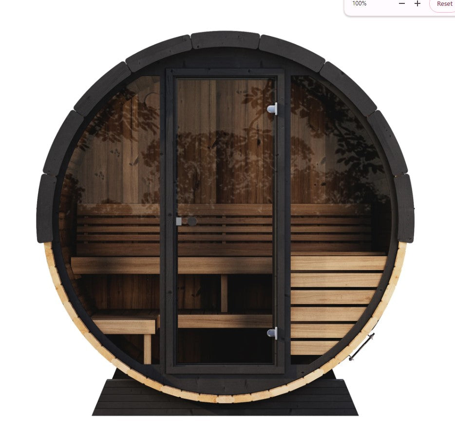 SaunaLife Model EE6G 4-Person Sauna Barrel