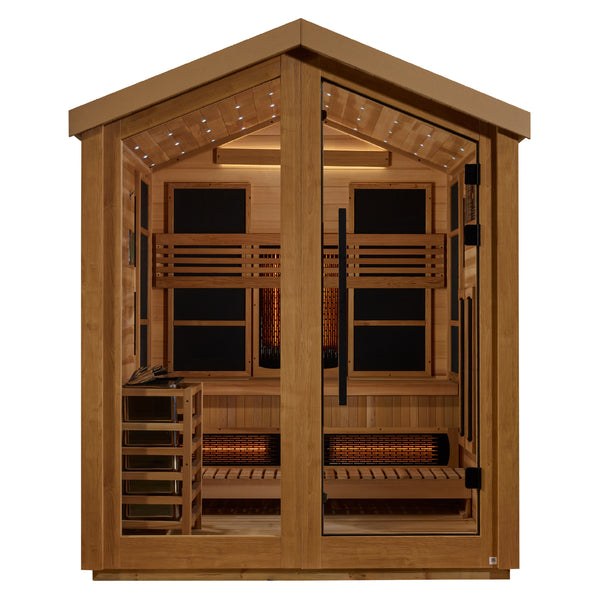 Golden Designs Loviisa 3 Person PureTech™ Full Spectrum Hybrid Outdoor Sauna