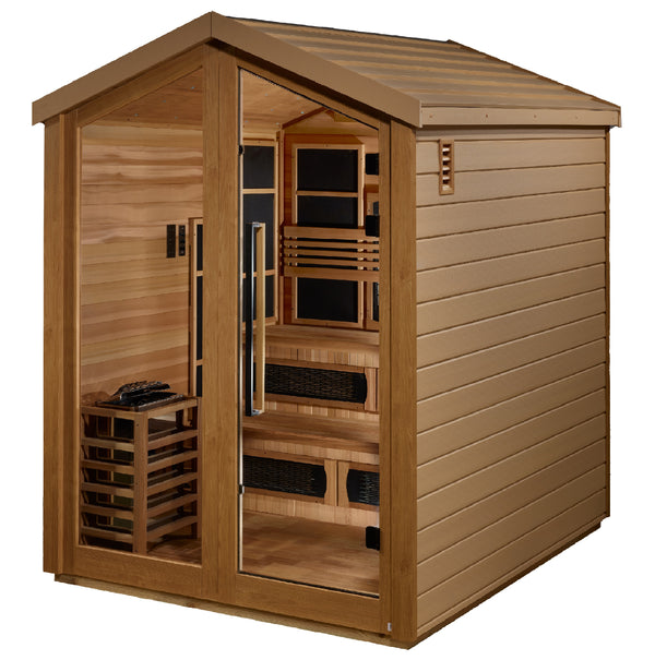 Golden Designs Kaskinen 6 Person PureTech™ Full Spectrum Hybrid Outdoor Sauna