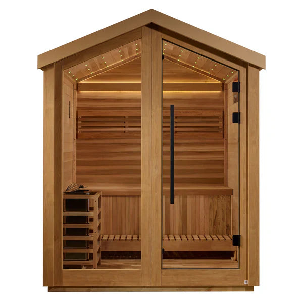 Golden Designs Savonlinna 3 Person Outdoor Traditional - Canadian Red Cedar Interior