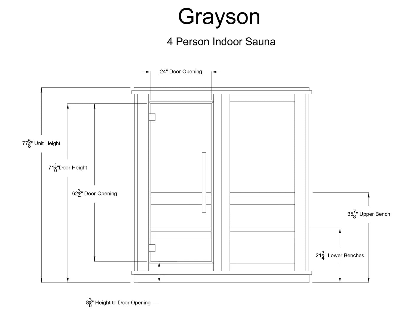 Almost Heaven 4-Person Grayson Infrared & Traditional Hybrid Sauna