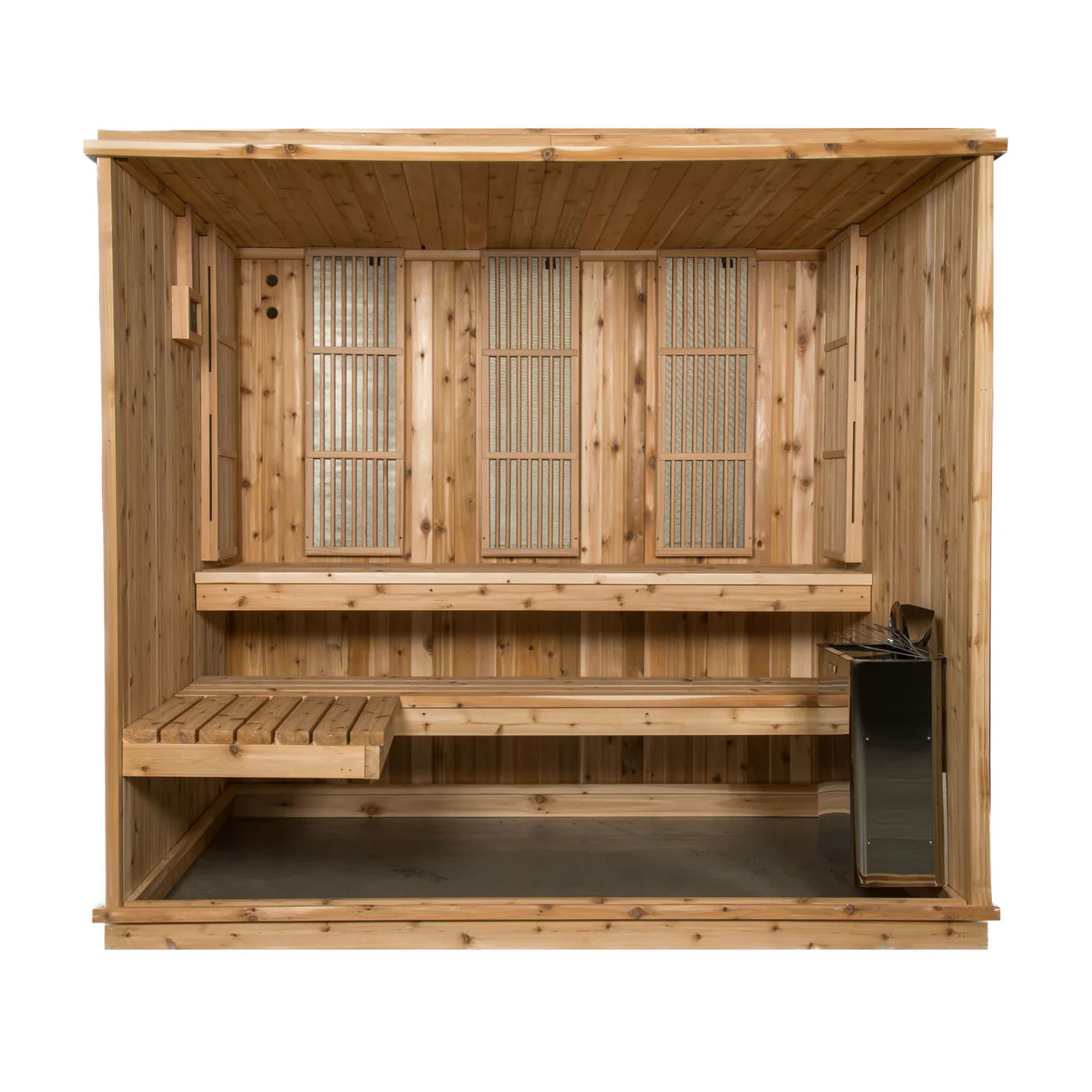 Almost Heaven 6 Person Bridgeport Infrared & Traditional Hybrid Sauna