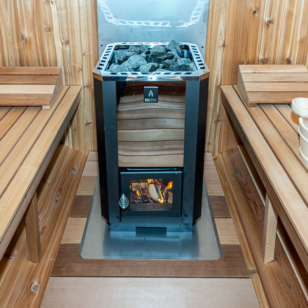 Dundalk LeisureCraft Canadian Timber Georgian 5-6 Person Cabin Sauna with Changeroom