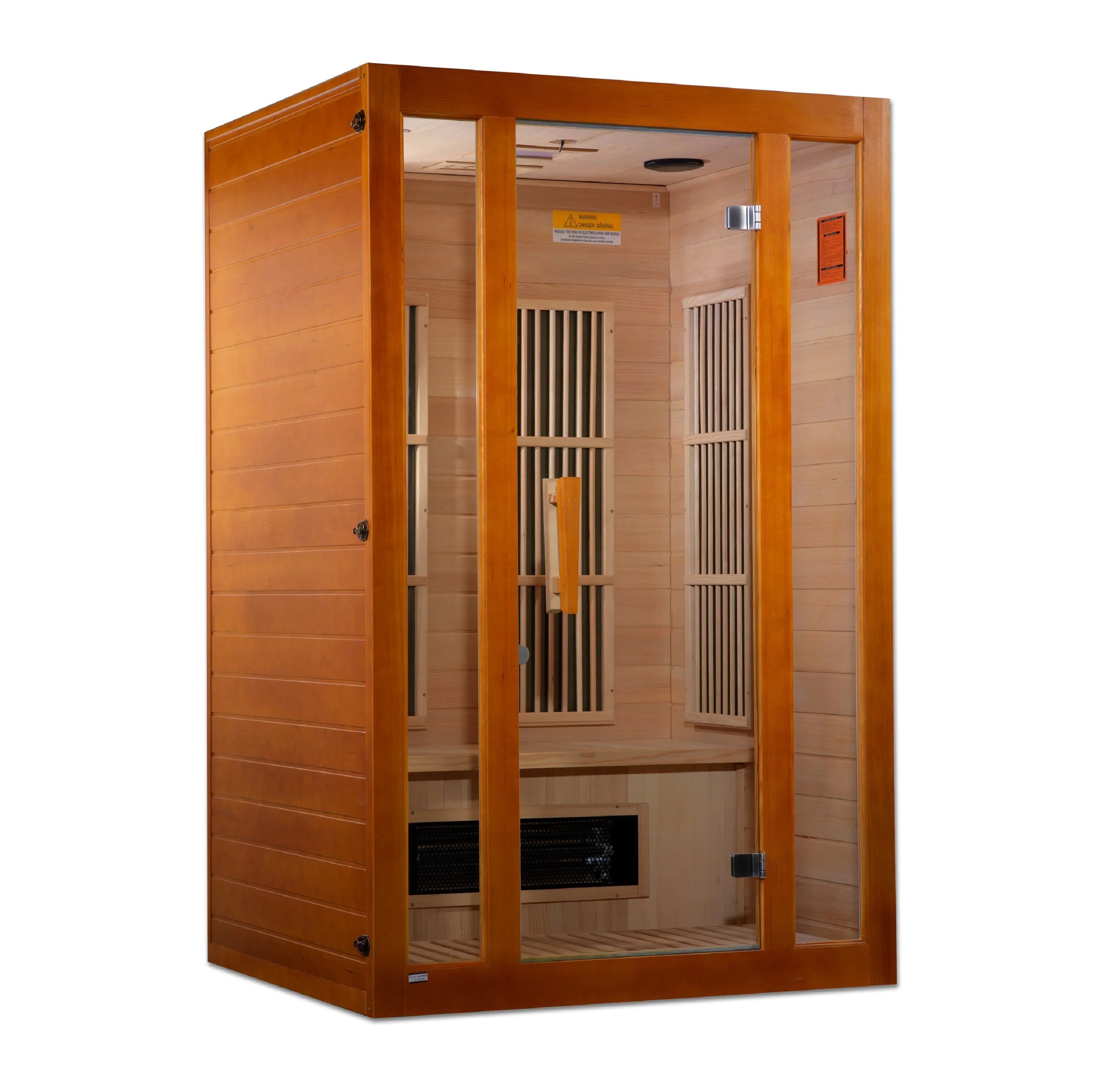 Golden Designs Maxxus Aspen Dual Tech 2 Person Low EMF FAR Infrared Sauna - Canadian Hemlock