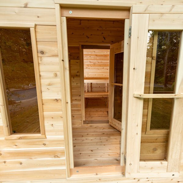 Dundalk LeisureCraft Canadian Timber Georgian 5 - 6 Person Cabin Sauna with Changeroom - Saunas King