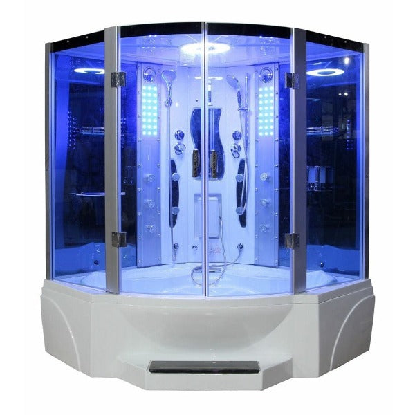 Mesa WS-608P 2 Person Corner Steam Shower with Jetted Tub