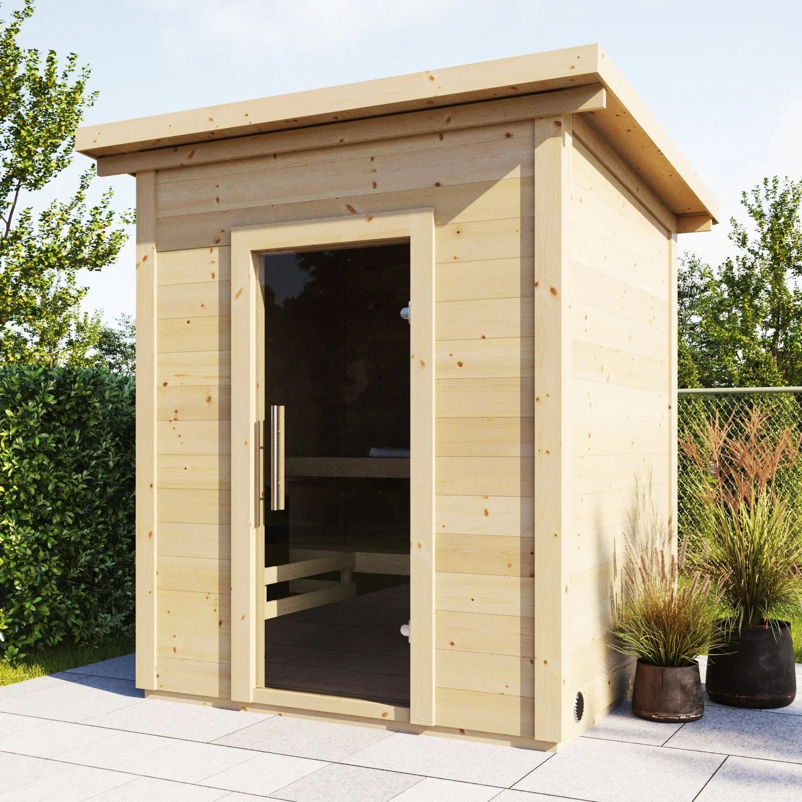 SaunaLife Model G2 4 Person Garden Series Outdoor Home Sauna Kit - Saunas King