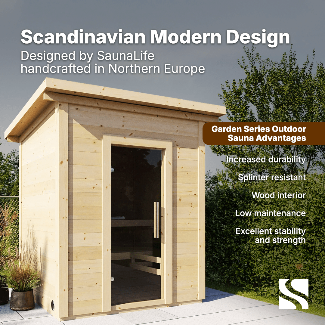 SaunaLife Model G2 4 Person Garden Series Outdoor Home Sauna Kit - Saunas King