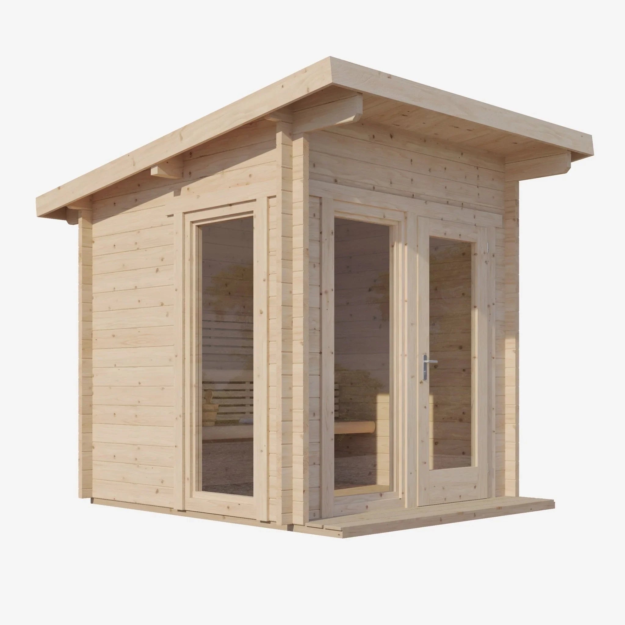 SaunaLife Model G4 6 Person Garden Series Outdoor Home Sauna Kit - Saunas King