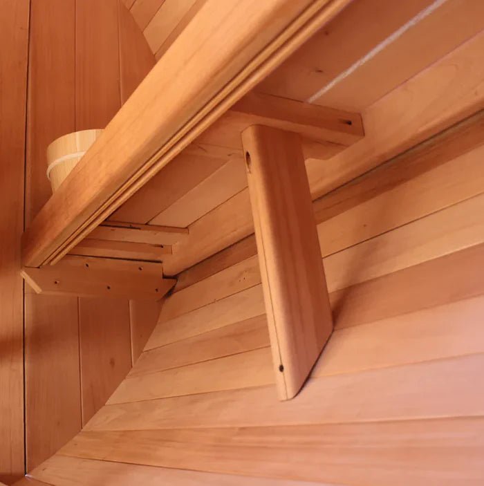 Scandia Electric Barrel Sauna with Canopy - Saunas King