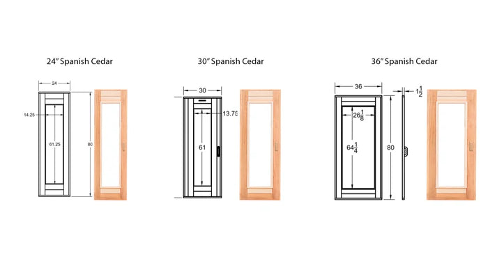 Cedar Sauna Door