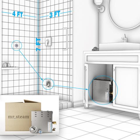 Mr. Steam SAH6000 Home Series 6kW Steam Shower Generator Package